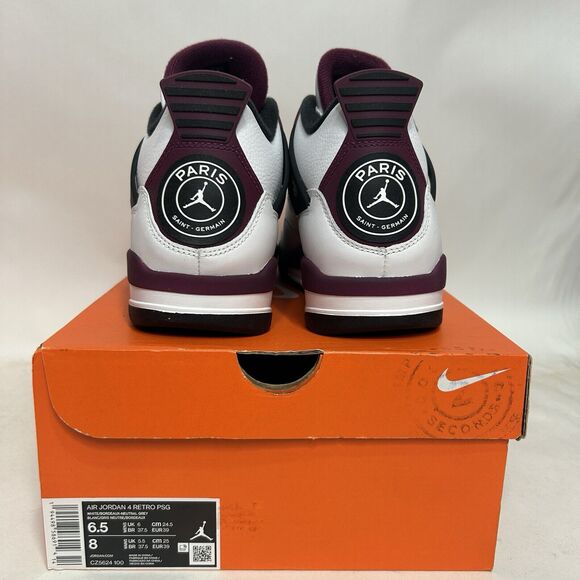 Nike Air Jordan 4 Retro x Paris Saint-Germain “Bordeaux” - Picture 4 of 6